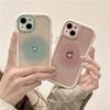 Прозрачный чехол для телефона с градиентом и маленьким сердечком для Iphone 11 13 12 14 Pro Max X Xr Xs Max, мягкая и жесткая задняя крышка в виде ракушки