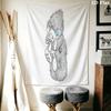 Tatty Teddy Wall Tapestry Aesthetic Wall Hanging Printed Fabric Blanket Decorative Tapestries for Bedroom Living Room Home Decor