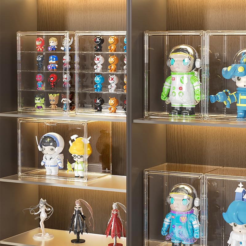 Набор фигурок goteeki из большой прозрачной выставочной коллекции с магнитными инструкциями по сборке. В комплект входит салфетка для протирки. Чехол, 1, Хранение, Чехол, Чехол,