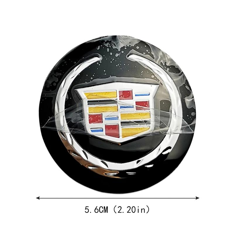 4pcs 56mm Car Wheel Center Sticker Hub Emblem for Cadillac ATS CTS DTS STS SLS SLR XLR BLS Seville Escalade Deville Tiburon CT6