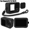 Мягкий силиконовый защитный чехол для камеры GoPro Hero 12 11 10 9, полный корпус, защитная оболочка с ремешком для GoPro 12 11 10