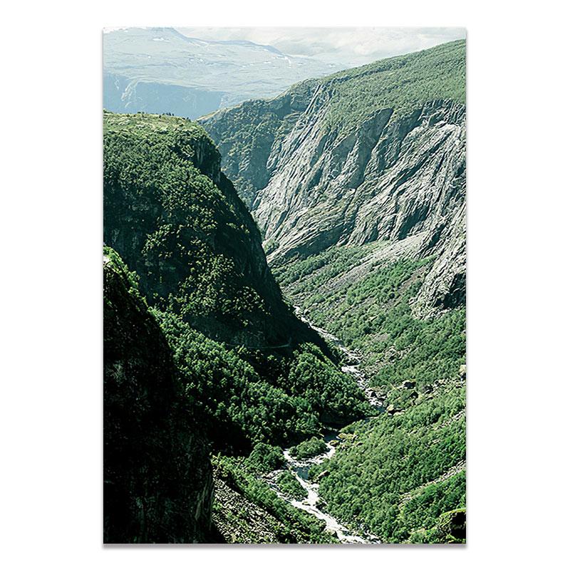 Скандинавское украшение для дома, горный туманный лес, картина, природный пейзаж, скандинавский постер, пейзажный принт, настенная живопись на холсте