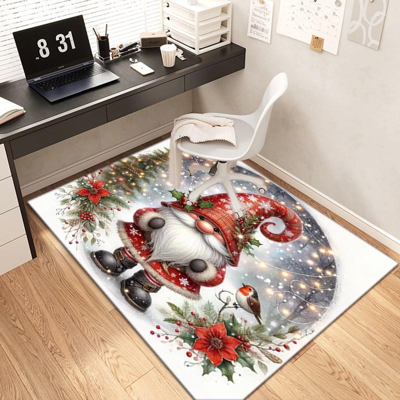 Christmas Gnome Festive Lights Flowers Carpet Home Decor Living Room And Bedroom Mats Office Chair Cushion Doormat Christmas Gifts