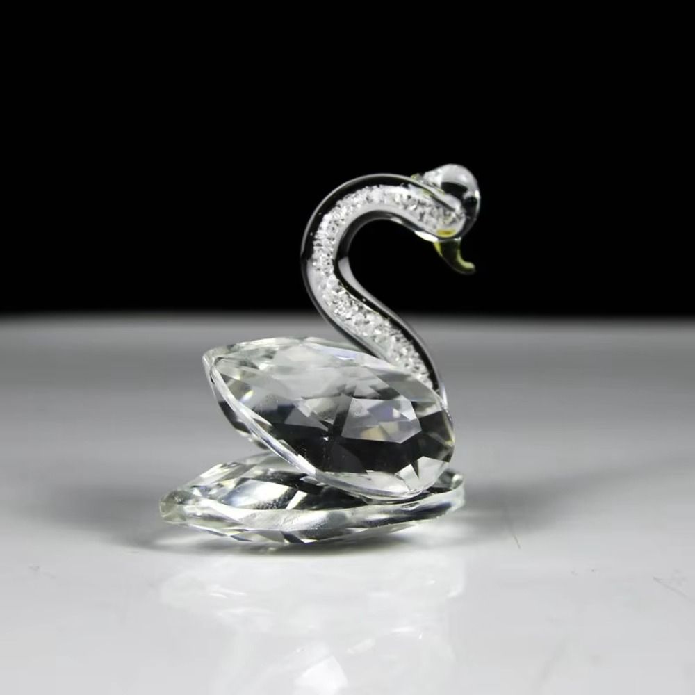 Творческие лебеди, поделки, украшение для рабочего стола, стеклянные фигурки лебедей, гостиная