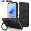 KEYSION Противоударный чехол для OPPO A17 A17K A78 A58 4G Силиконовый + ПК с металлическим кольцом-подставкой, чехол для телефона OPPO A5S A12 A54 A55 A74 A95