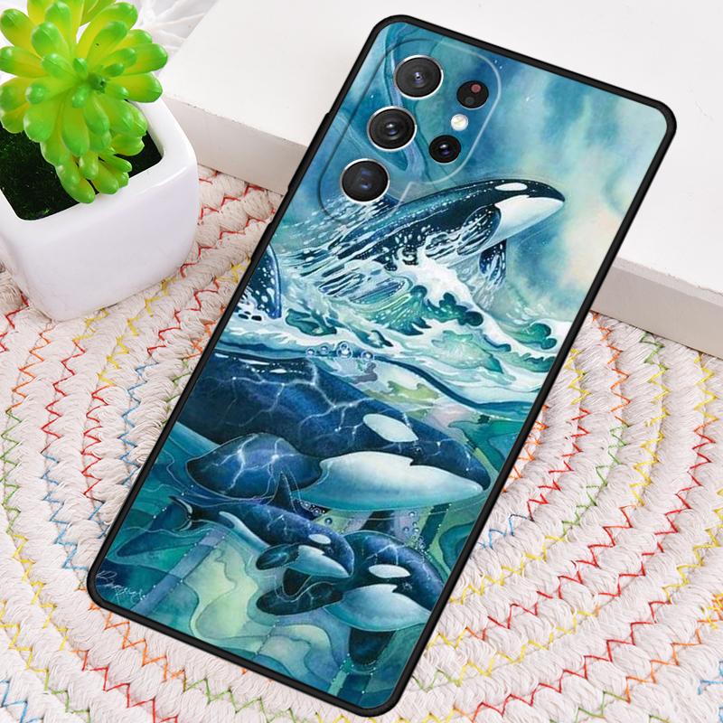 Косатки Косатки Мягкий Силиконовый Чехол для Телефона Для Samsung Galaxy note 10 pro S26 S25 S24 S23 S22 S21 Plus S25Ultra Capa Чехол