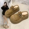 Small Thick-soled Boken Shoes Women's Baotou Spring and Autumn 2025 New Fashion One-pedal Muffin Birken Slippers