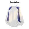 TOM ADAM Color-Block Crew Neck Sweatshirt
