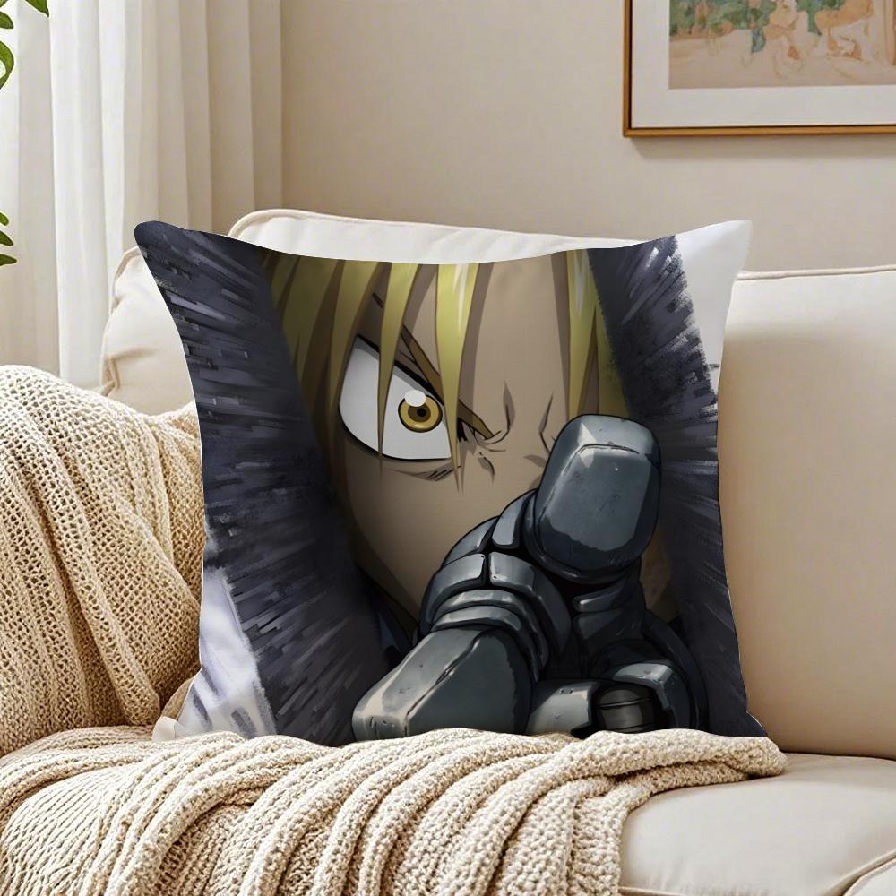Anime Adventure FFullmetal AAlchemist Cushion Cover Pillowcase Antidustmite living Room Sofa Decor Cushion Room