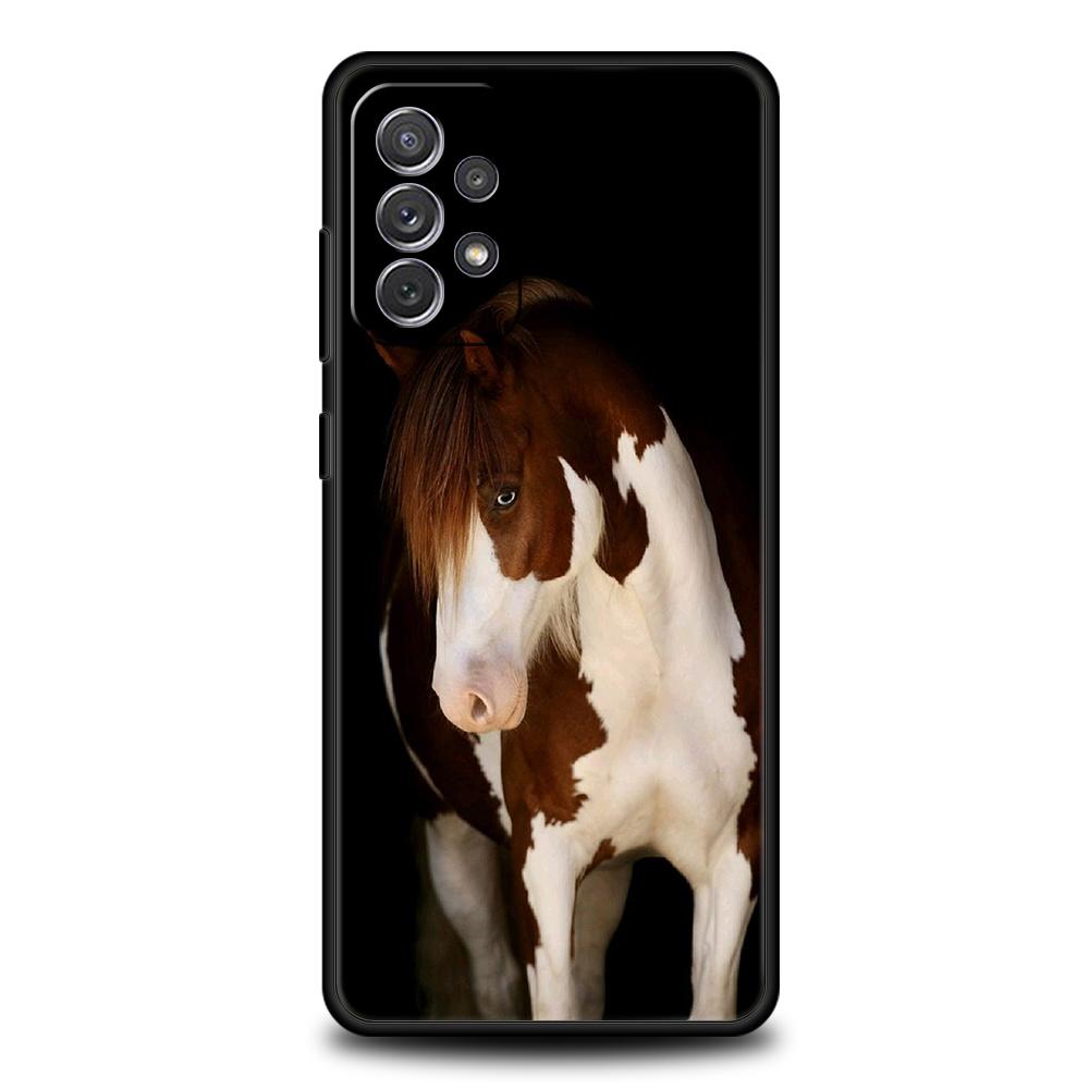 Силиконовый чехол с изображением лошади для Samsung Galaxy A32 A52 A13 A22 A72 A51 A71 A41 A11 A31 A21S 5G Роскошный чехол-бампер для телефона Funda Сумка