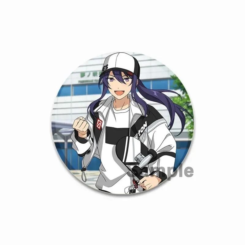 32/44/58MM Tinplate Brooch Ensemble Stars SOUMA KANZAKI Round Pins Cute Cartoon Badge for Backpacks Clothing Accesoory Jewelry