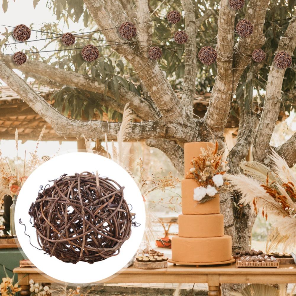 8/10/12/20 см плетеные ротанговые шары своими руками плетеный шар рождественский подвесной цветочный шар украшение декоративная подвеска на рождественскую елку