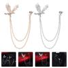 Rhinestone Eagle Tassel Brooch Zinc Zinc Alloy Suit Lapel Pin Fashion Suit Collar Pin Male Charm