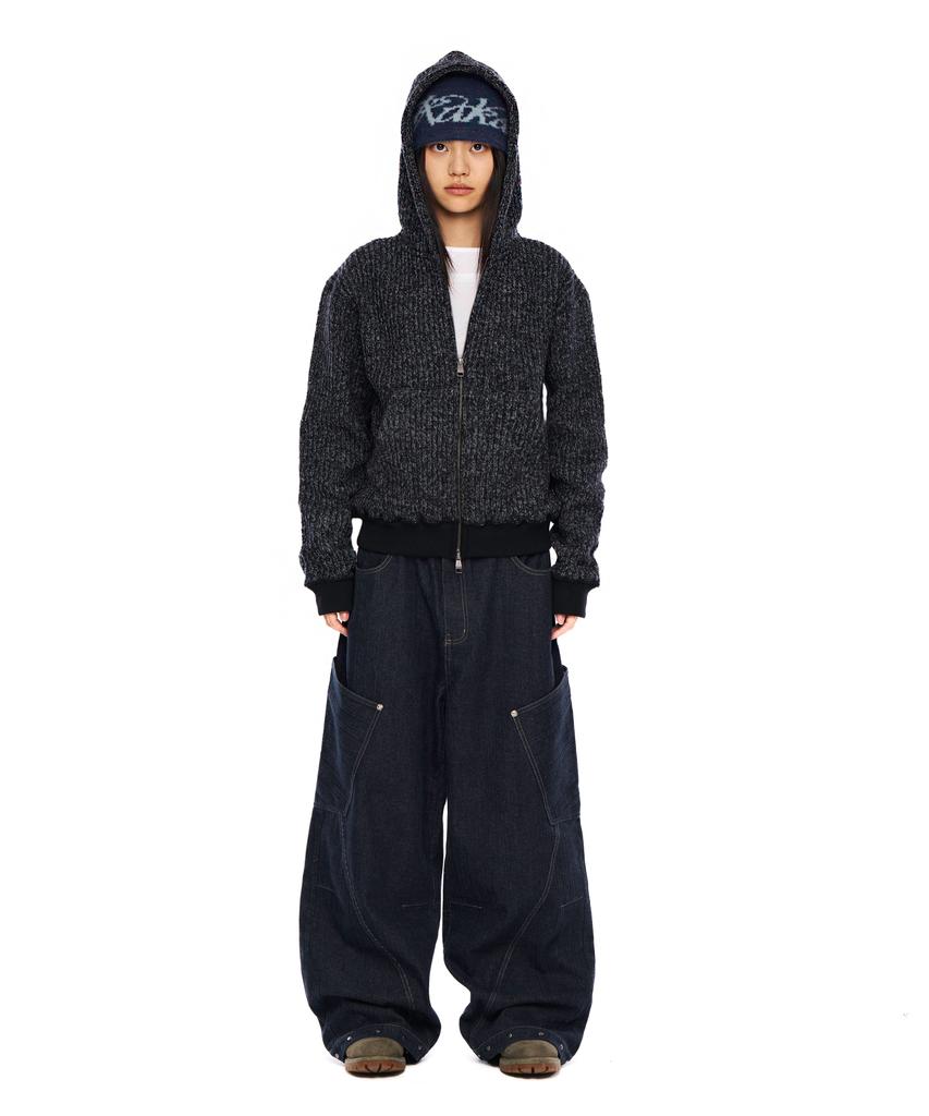 Толстовка на молнии Aakam Bokashi Knit (черный)