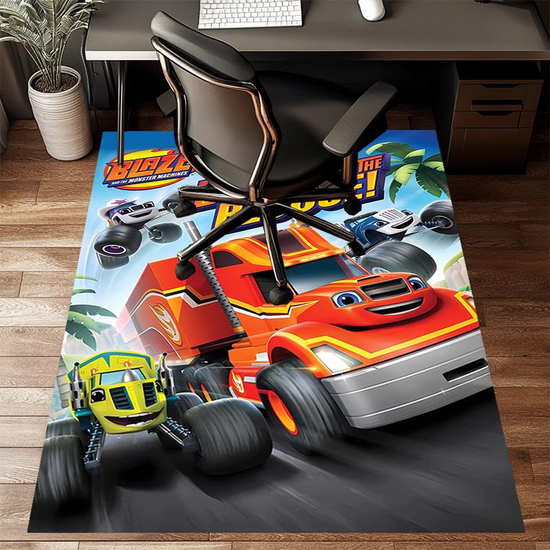 1pc Blaze and the Monster Machines Design Printed Area Rug Carpet for Bedroom Living Room Home Decor Rugs Mat Non Slip Mat Rug for Bedside