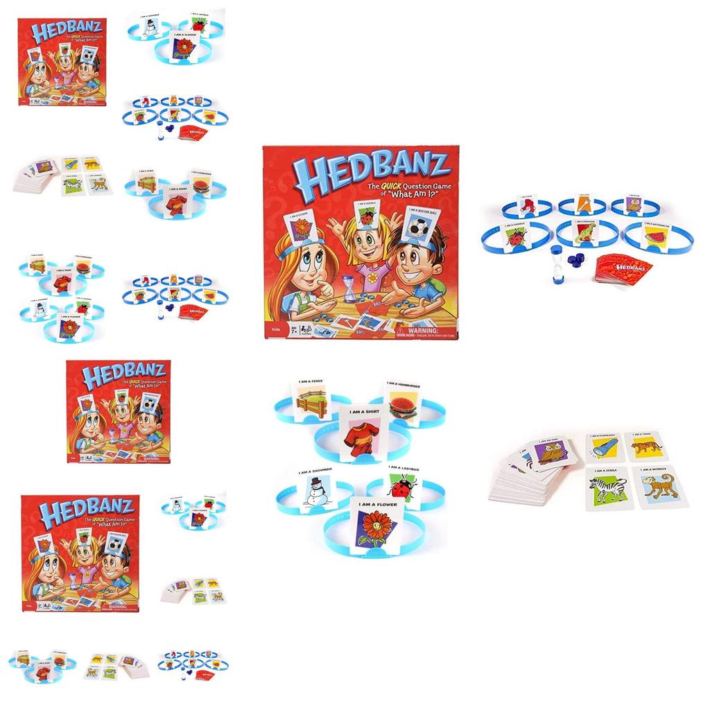 Hedbanz Game What Am I? Guessing Card Game For 2-6 Players