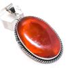 Carnelian Gemstone 925 Sterling Silver Jewelry Pendant 2.52"