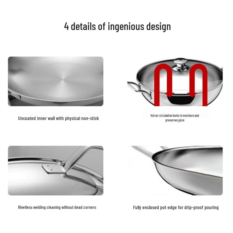 Вок WMF Jingang из нержавеющей стали 304