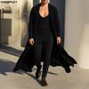 INCERUN S-5XL Men Long Sleeve Open Front Casual Long Cardigan Coats