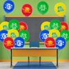 Back-To-School Party Decoration, School Flag, Back-To-School Flag, Card Balloon Set, Printed Latex Photo Props