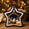 Christmas Gift for Family Friends Felt Pendant, Decorative Hanging Ornament Holiday Reusable Home Decor, Indoor Outdoor Wall Fireplace Tree