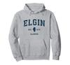 Elgin Illinois IL Vintage Sports Design Navy Print Hoodie