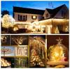 12M 100LED солнечные гирлянды гирлянды для улицы дорожки лампа патио водонепроницаемый Рождество свадьба двор сад уличные фонари