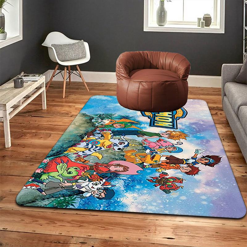 Digimon Rug Floor Mat for Living Room or Bedroom Soft and Comfortable Carpet a Gift for Birthday and Holiday.NFF0928542
