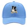 Playful Border Collie Ribbon Portrai Sandwich Baseball Cap Sun Cap Outdoor Workouts Hat