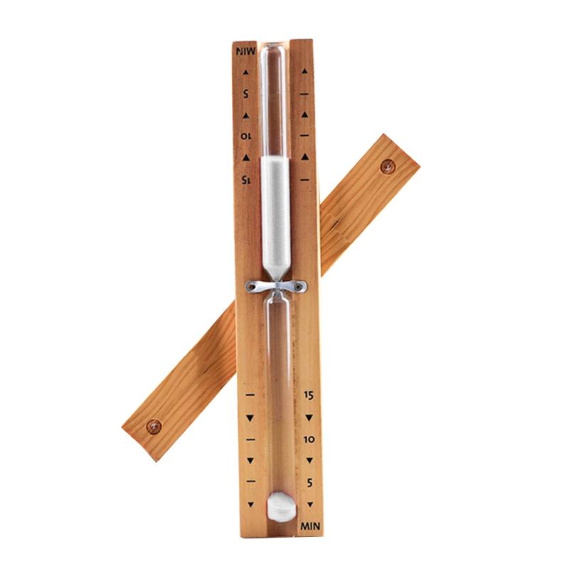 Portable Wooden Sauna Hourglass Wall Mounted Rotating 15mins Duarble Clock Timer 2025 New