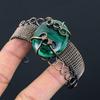 Причудливый малахитовый драгоценный камень из чистой медной проволоки, обернутый вручную манжетой/браслетом, ювелирные изделия