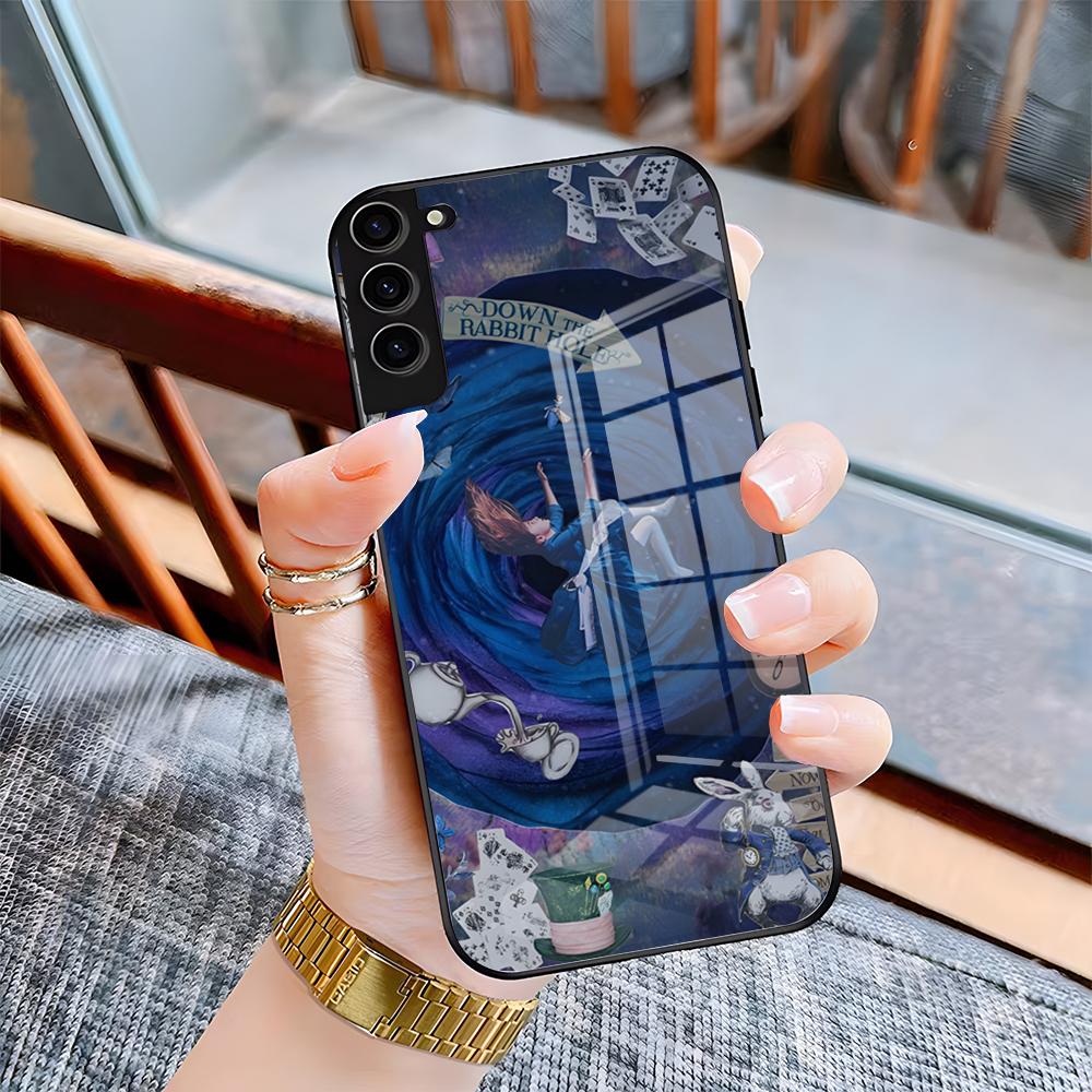 A-Alice In Wonderlands Phone Case For Samsung S25 Plus S20 S20 Plus S22 Ultra S23 FE S21 Plus S21 Ultra Glass Cover