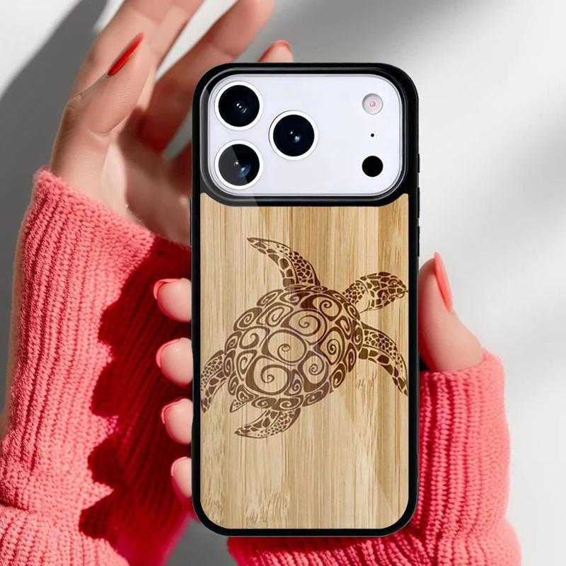 Чехол для телефона с рисунком из натурального бамбука для iPhone 17 Air 16e 15 14 13 Pro Max Задняя крышка для 12 11 Pro Coque