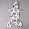 Plush Dog Pajamas for Small Dogs Girl Winter Warm Puppy Pjs Fleece Clothes Sweater Outfit Cold Weather Dog Cute Panda Pet Onesie