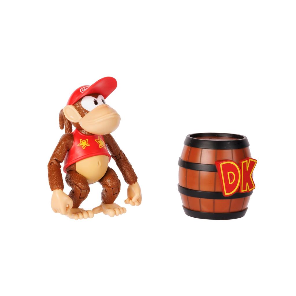 Коллекция фигурок Sanei Boeki Super Mario плюс Diddy Kong с бочкой DK FCP-010