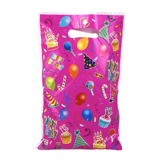 50 шт. Конфетные подарочные пакеты с ручкой, большой вместимости, ярких цветов, с мультяшными узорами, подарочные пакеты для игрушек на день рождения