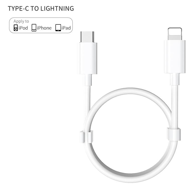 Кабель YurKem Type-c для быстрой зарядки Lightning с поддержкой передачи данных для iPhone