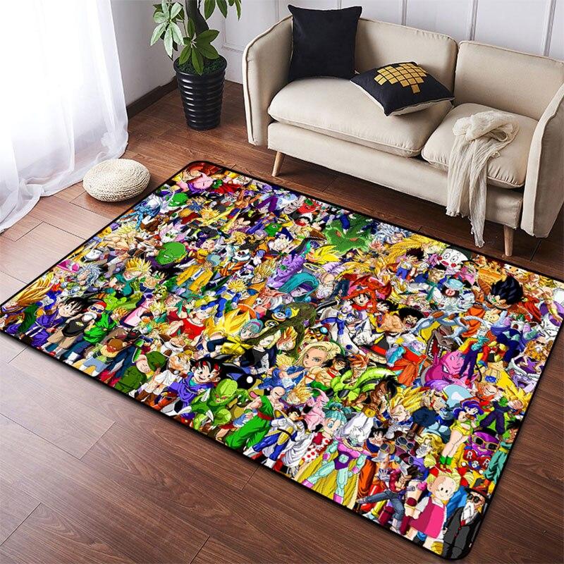 3D печать гостиная квадратный японский мультфильм DragonBall ковер игра ванная комната кухня коврик многофункциональный противоскользящий ковер.