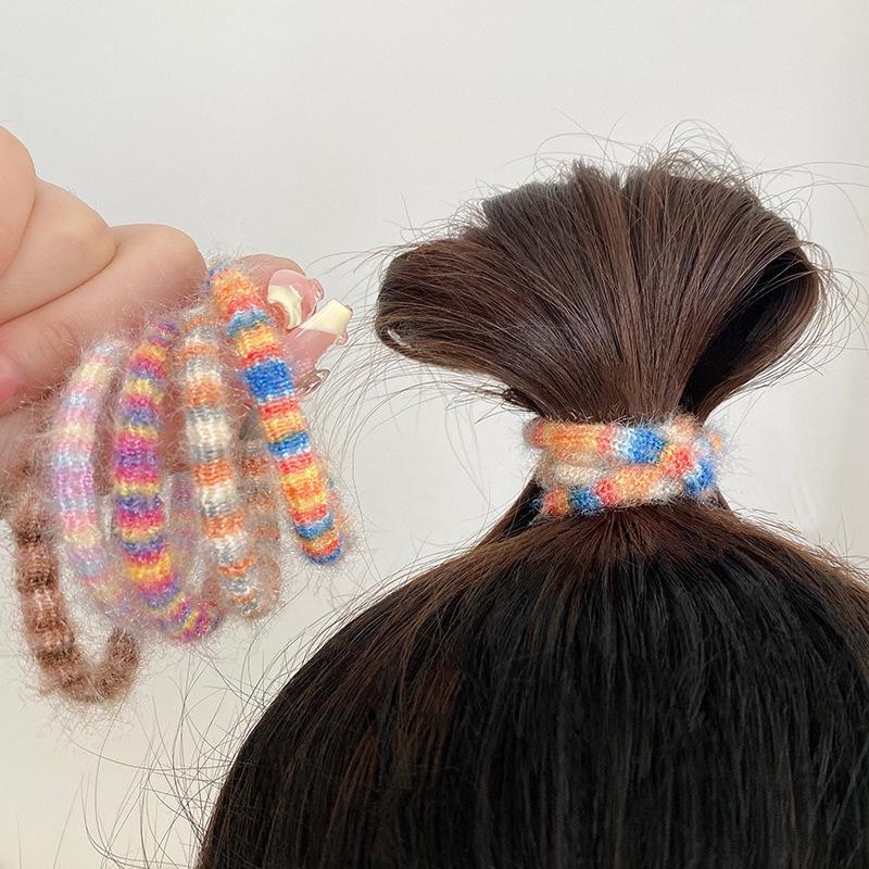 Autumn/Winter 2024 High-Elasticity Plush Hair Headband & Leather Case Set