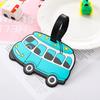 Cute Cartoon Silicone Luggage Tag with Strap Backpack Handbag Tag Label Name ID Tags Baggage Suitcase Identifiers Business Trip
