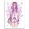 Canvas print, Hipster Girl pop art