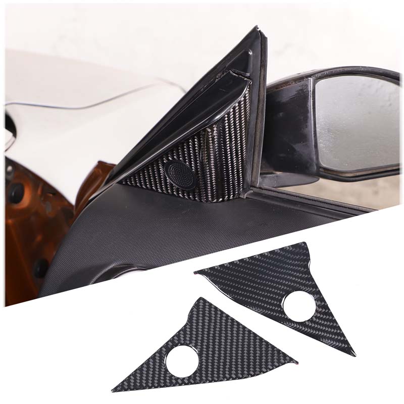 Soft Carbon Fiber For Nissan 350Z 2003 2004 2005 2006 Car A-pillar Horn Frame Cover Sticker Decoration Car Interior Accessories