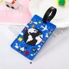 Cute Cartoon Silicone Luggage Tag with Strap Backpack Handbag Tag Label Name ID Tags Baggage Suitcase Identifiers Business Trip