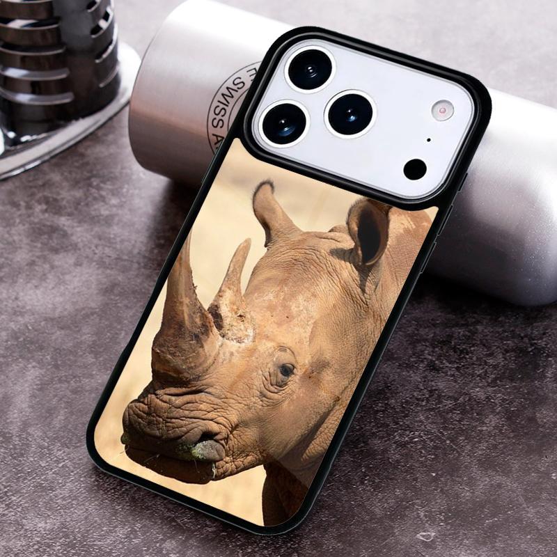 Animal Rhino Phone Case For iPhone 17 16 15 14 13 12 11 Pro Max Plus 17Air Soft Silicone Cover
