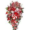 Christmas Wreath Candy Upside Down Tree Artificial Xmas Ornament Upside Down Artificial Christmas Tree for Front Door