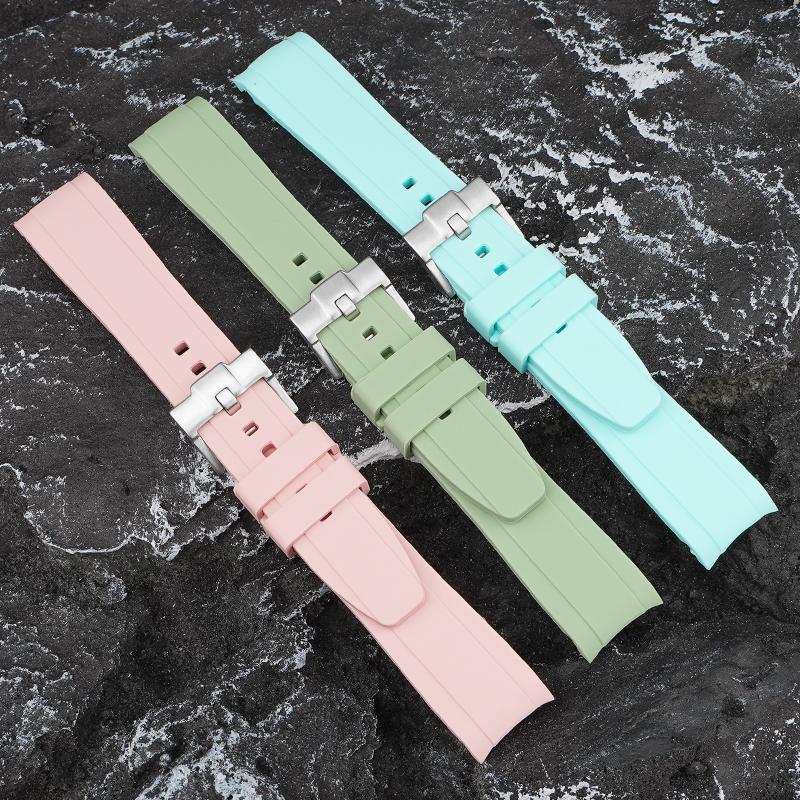Для ремешка для часов бренда Omega Swatch Co Силиконовый Planet System Изогнутый силикон Для ремешка для часов Rolex Water Ghost 18 мм 19 мм 20 мм 21 мм 22 мм