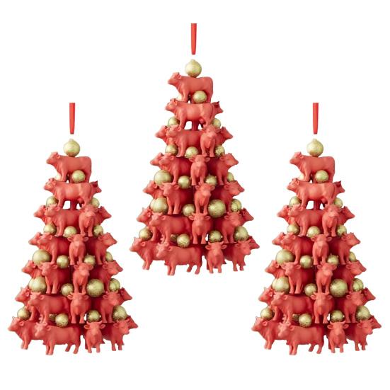 Подвеска-пирамидка с животными, Подвеска на новогоднюю елку с животными, 2D акриловое подвесное украшение для рождественской елки, брелок для рюкзака, для автомобиля