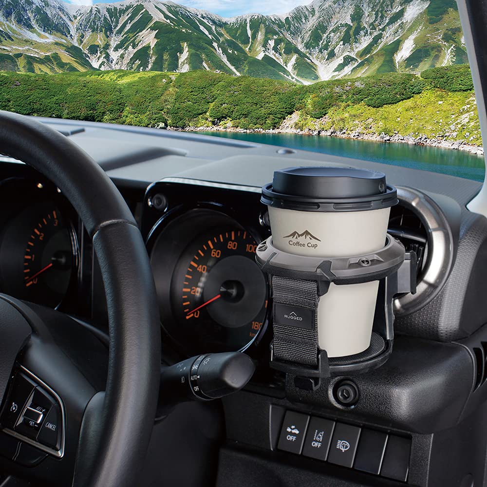 Tsuchiya Yac Держатель для напитков в салон автомобиля RUGGED Drink DG Темно-серый 14 см x x 19 см (L) 11.2cm (W) (ЧАС) PF-365