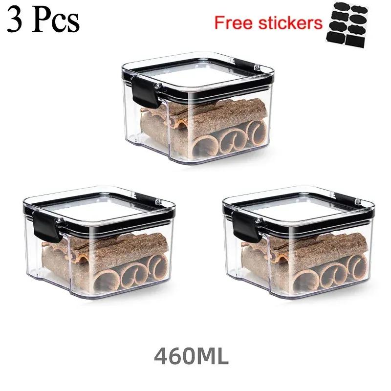 460 мл и 700 мл штабелируемый прозрачный кухонный органайзер, герметичная банка для лапши, коробка для хранения банок для сухих продуктов, бытовые влагостойкие коробки