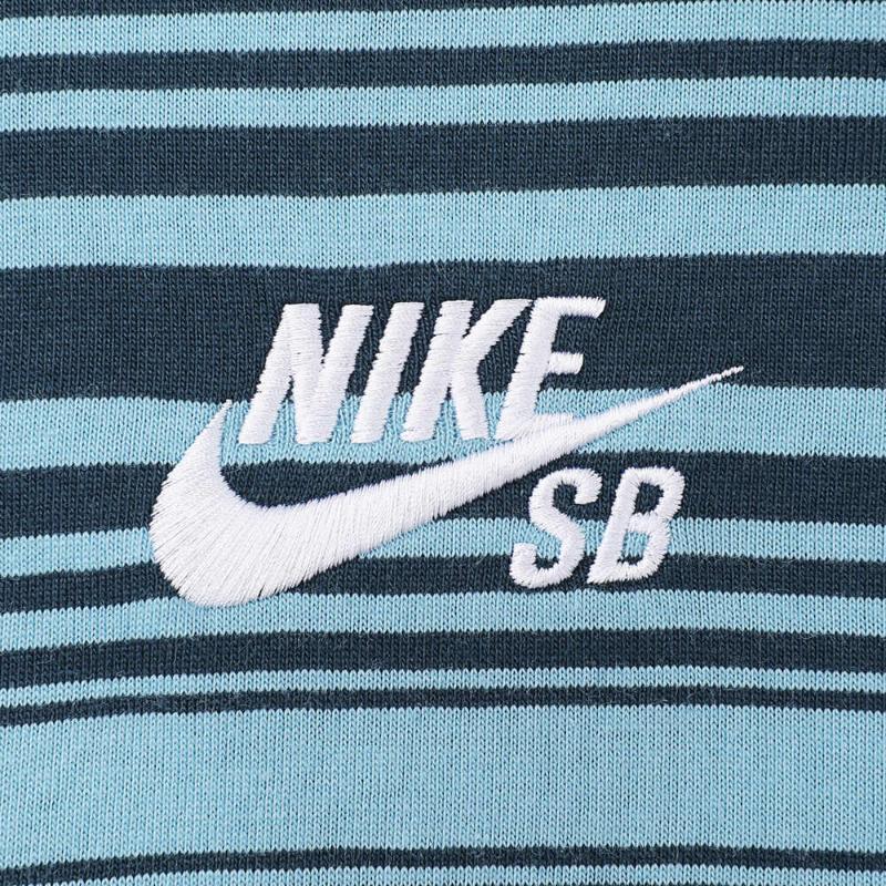 Nike Футболки SB Унисекс Синие С круглым вырезом Средние FQ3712-464